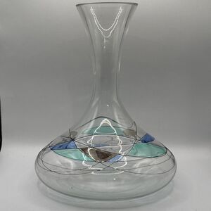 Luminescence Hand Crafted In Romania Artistic Glass Crystal Blown Vase